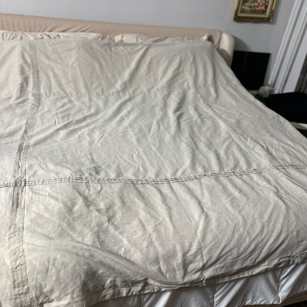 Cream duvet cover